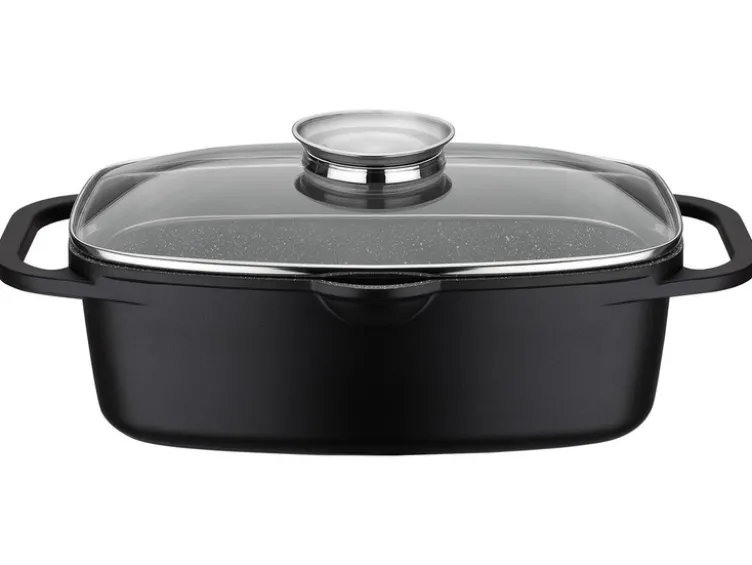 GSW Universalbräter Gourmet Granit 33 x 21 cm inkl. Servierzange 30 cm