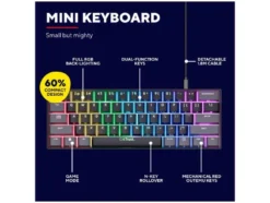 GXT 867 Acira 60 % mechanische Mini-Gaming-Tastatur