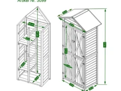 HABAU Gartenschrank »Lena«, 83 x 45 x 178 cm, grau