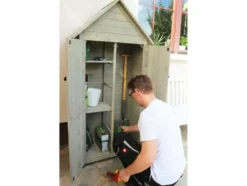 HABAU Gartenschrank »Lena«, 83 x 45 x 178 cm, grau
