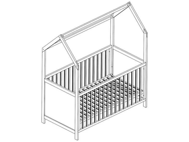 Hausbett 70x140, höhenverstellbar