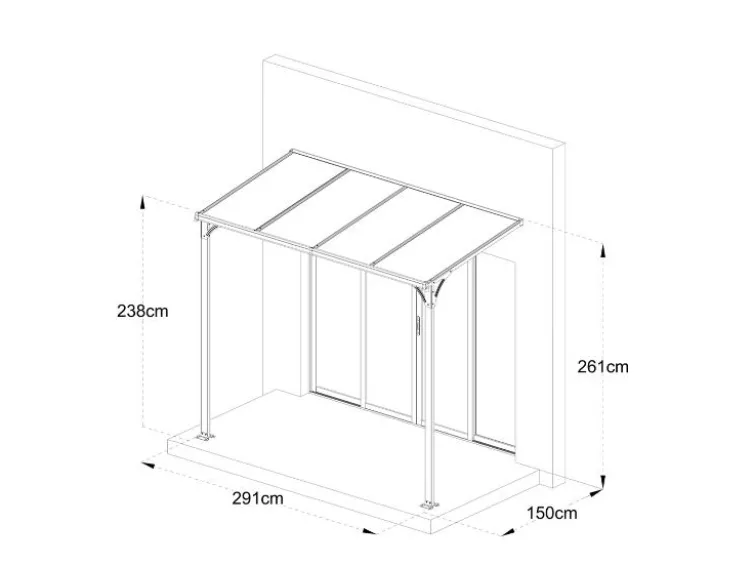 Haustürvordach »CUBIS«, verschiedene Größen