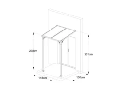 Haustürvordach »CUBIS«, verschiedene Größen