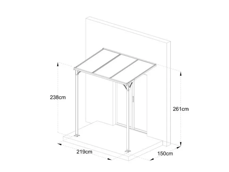 Haustürvordach »CUBIS«, verschiedene Größen