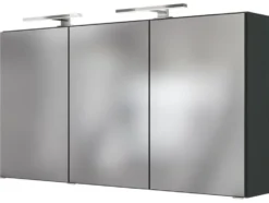 HELD Spiegelschrank »Faro«, mit 3 Spiegeltüren, LED-Aufbauleuchte