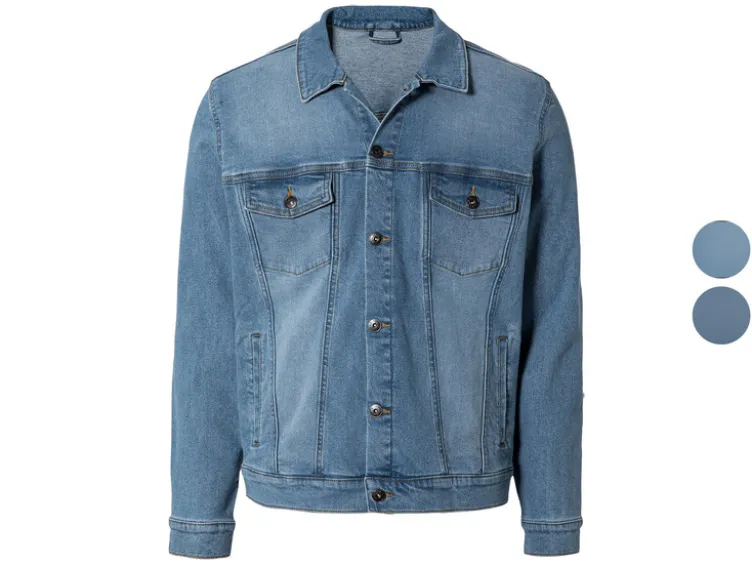 Herren Jeansjacke mit Kentkragen