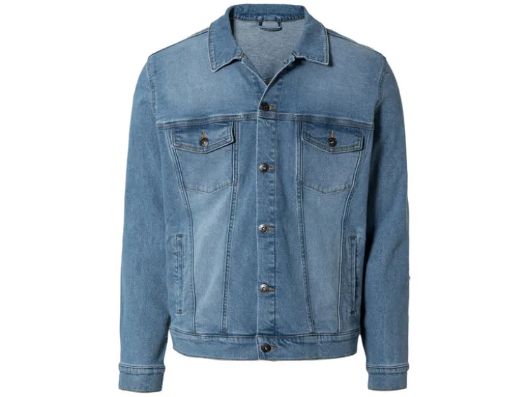 Herren Jeansjacke mit Kentkragen