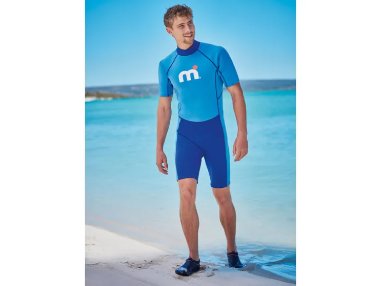 Herren Neopren-Shorty mit Reißverschluss am Rücken, blau/navy