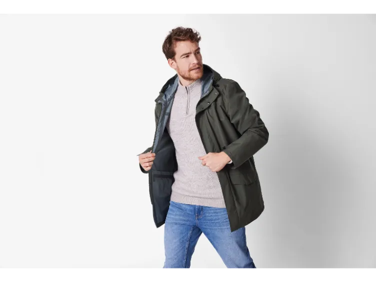 Herren Regenparka, mit wasserabweisendem Obermaterial
