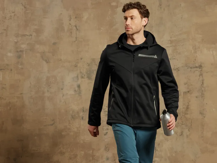 Herren Softshelljacke, winddicht und atmungsaktiv