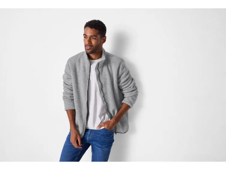 Herren Strickfleece-Jacke