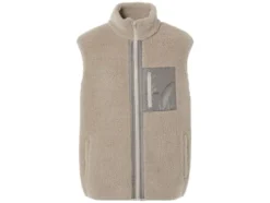 Herren Teddyfleece-Weste, mit Stehkragen