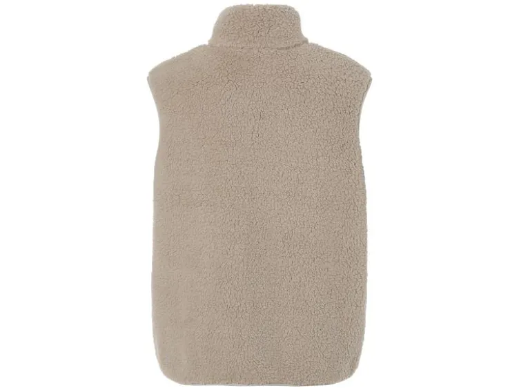Herren Teddyfleece-Weste, mit Stehkragen