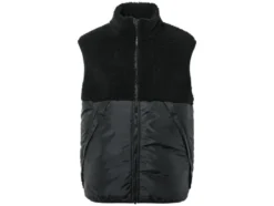 Herren Teddyfleece-Weste, mit Stehkragen