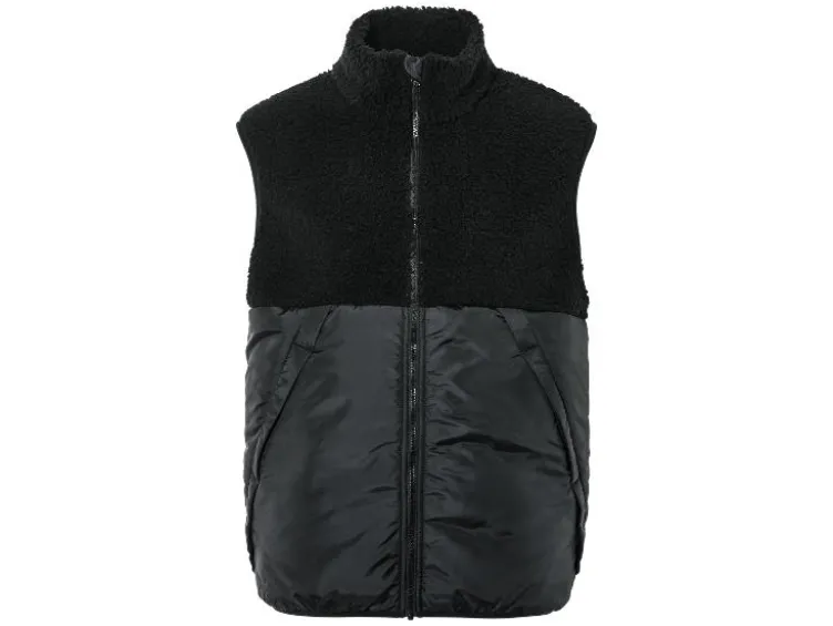 Herren Teddyfleece-Weste, mit Stehkragen