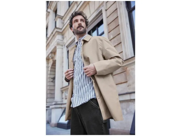 Herren Trenchcoat, mit Gehschlitz