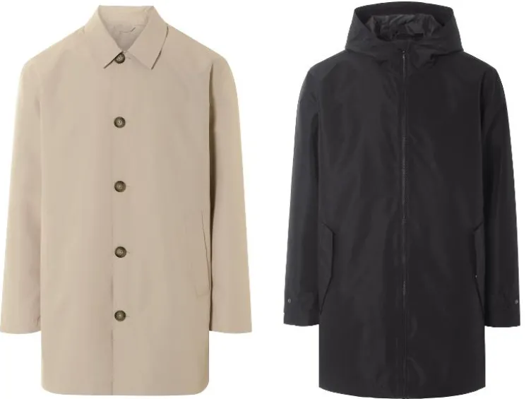 Herren Trenchcoat, mit Gehschlitz