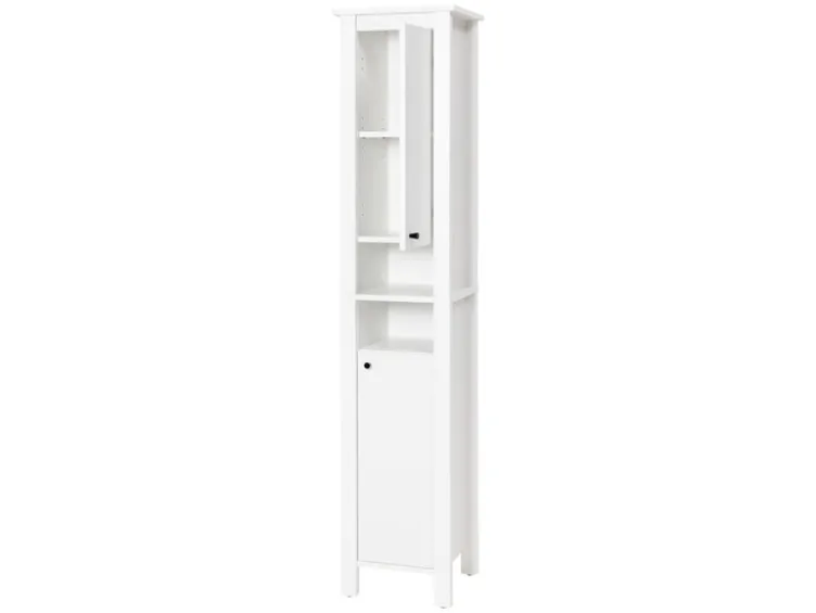 Hochschrank »Stockholm«, Landhaus, weiß