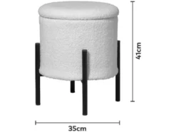 Hocker mit Staufach