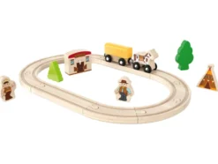 Holz Bahnset, 18-teilig