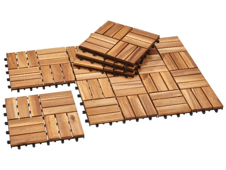 Holzfliesen 9er-Set