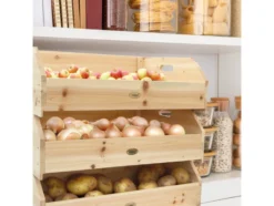 Holz Stapelkiste »Maxi«, im 3er Set, je Vorratskiste 59 x 38 x 18 cm