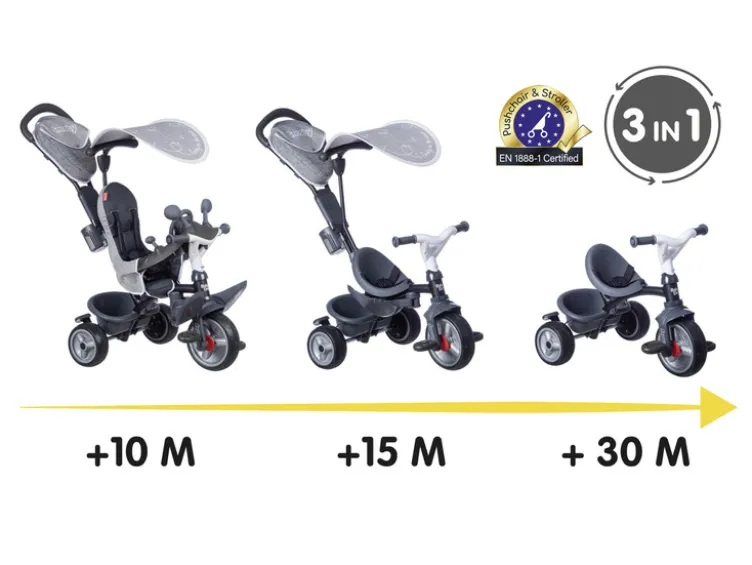 3-in-1 Dreirad »Baby Driver Plus«, Premium-Ausstattung