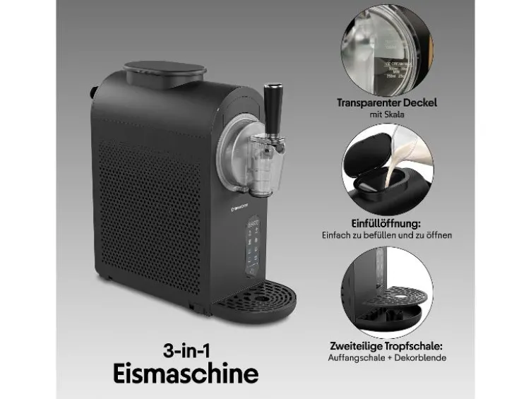 3 in 1 Eiscreme-, Slushy und Kaltgetränke Maschine SESK 210 A1