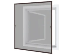 Insektenschutz Spannrahmen für Fenster, Komplettbausatz, ohne Bohren, B 130 x H 150 cm