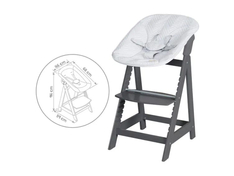 2-in-1 Treppenhochstuhl »Born Up Zickzack«, mit Sitzverkleinerer