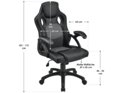 Juskys Bürostuhl »Montreal« im sportlichen Racer Design