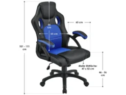 Juskys Bürostuhl »Montreal« im sportlichen Racer Design