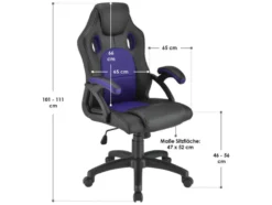 Juskys Bürostuhl »Montreal« im sportlichen Racer Design