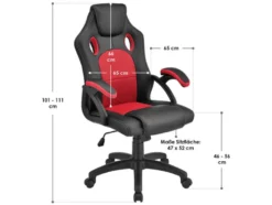 Juskys Bürostuhl »Montreal« im sportlichen Racer Design