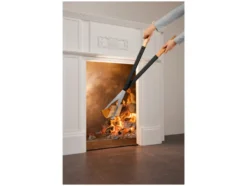 Kaminbesteck; Feuerholzablage; Feuerholzzange; Feuerholzkorb
