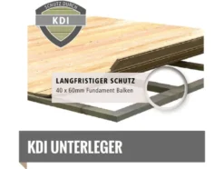 Karibu Gartenhaus »Carlos«, Satteldach, Witterungsschutz, Tür mit 3 Lichtausschnitten