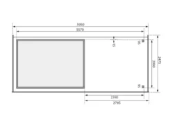Karibu Gartenhaus »Trundholm 2«, Flachdach, inklusive Schleppdach und Doppelflügeltür