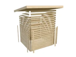 Karibu Gartenhaus »Trundholm 2«, Flachdach, inklusive Schleppdach und Doppelflügeltür