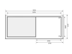Karibu Gartenhaus »Trundholm 2«, Flachdach, inklusive Schleppdach und Doppelflügeltür