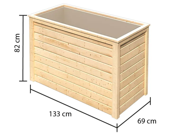 Karibu Hochbeet »Lyss«, aus Holz, mit Folie