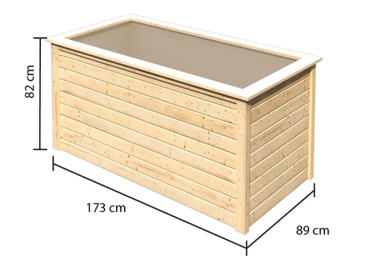 Karibu Hochbeet »Lyss«, aus Holz, mit Folie