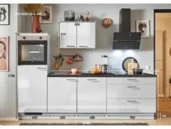 Küchenzeile, 270/280 cm, mit Elektrogeräten