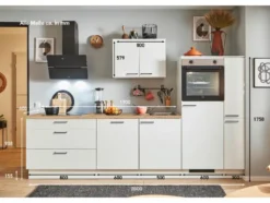 Küchenzeile, 270/280 cm, mit Elektrogeräten