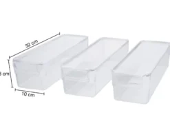 Kühlschrank-Organizer mit Deckel, 3er Set, 2 L