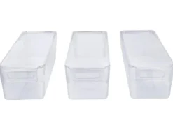 Kühlschrank-Organizer mit Deckel, 3er Set, 2 L
