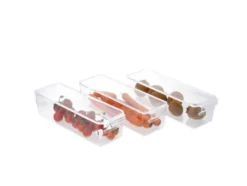 Kühlschrank-Organizer mit Deckel, 3er Set, 2 L