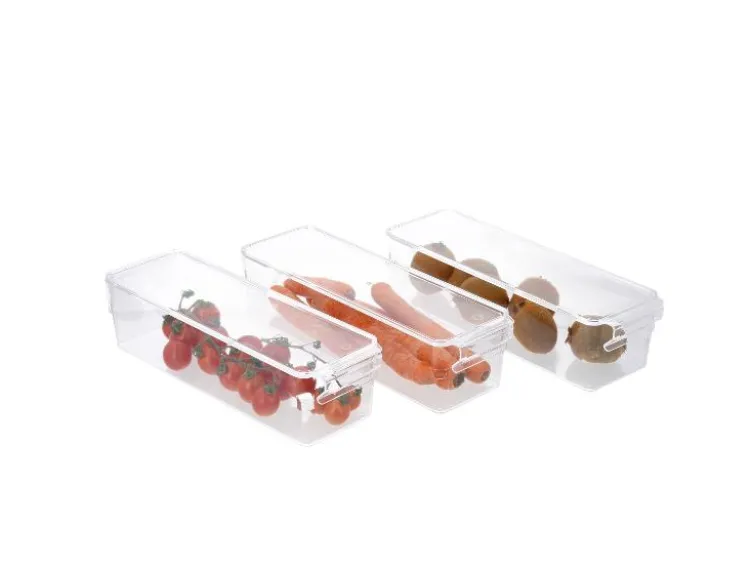Kühlschrank-Organizer mit Deckel, 3er Set, 2 L