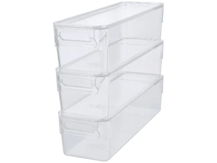 Kühlschrank-Organizer mit Deckel, 3er Set, 2 L