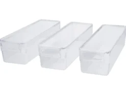 Kühlschrank-Organizer mit Deckel, 3er Set, 2 L