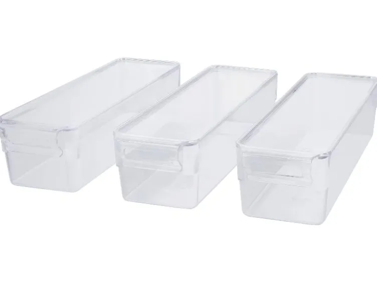 Kühlschrank-Organizer mit Deckel, 3er Set, 2 L